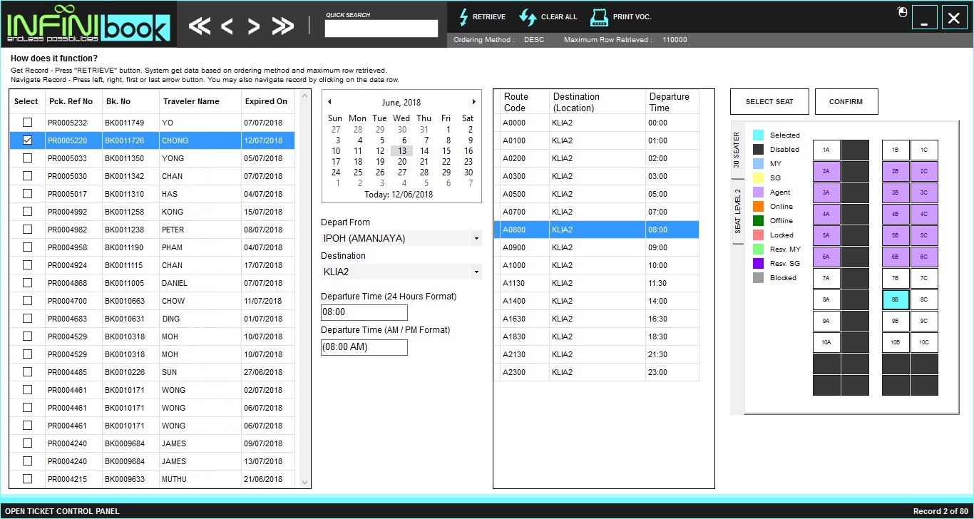 Open Ticket Control Panel